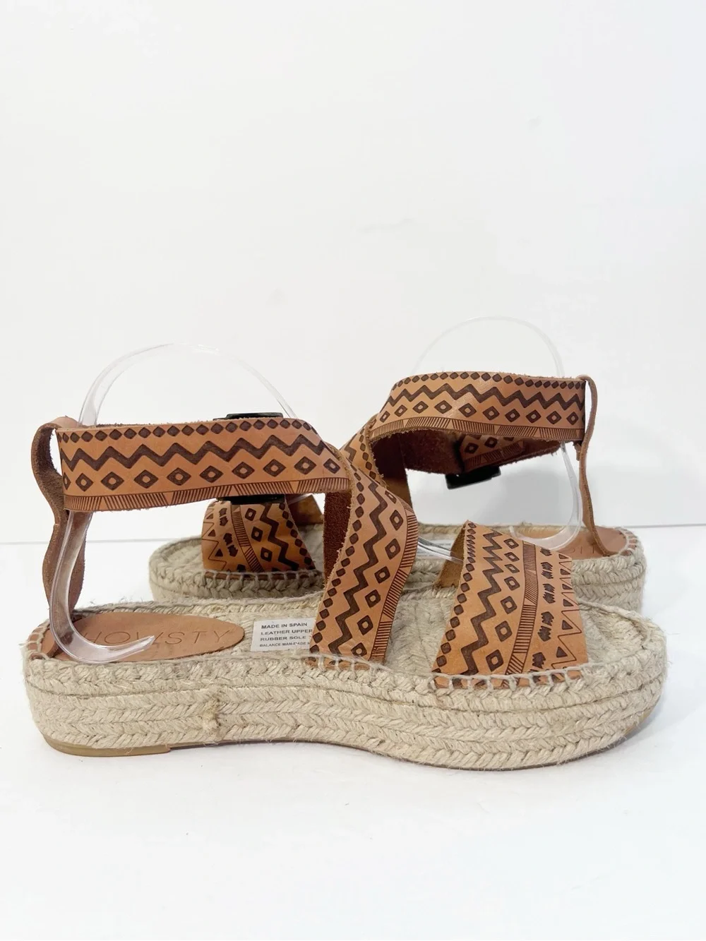 Anthropologie Howsty Women's Salma Flatforms Platform Espadrilles Leather Size 9